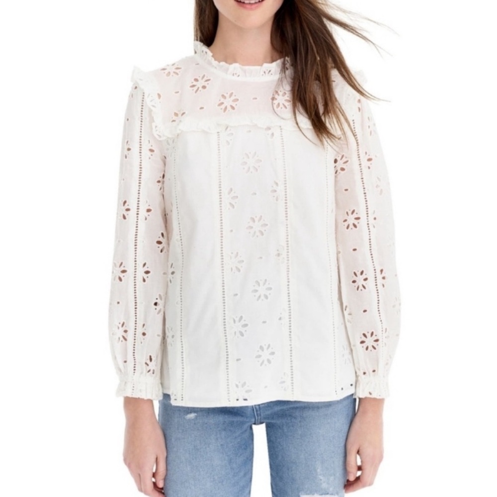 J. Crew Eyelet Top
